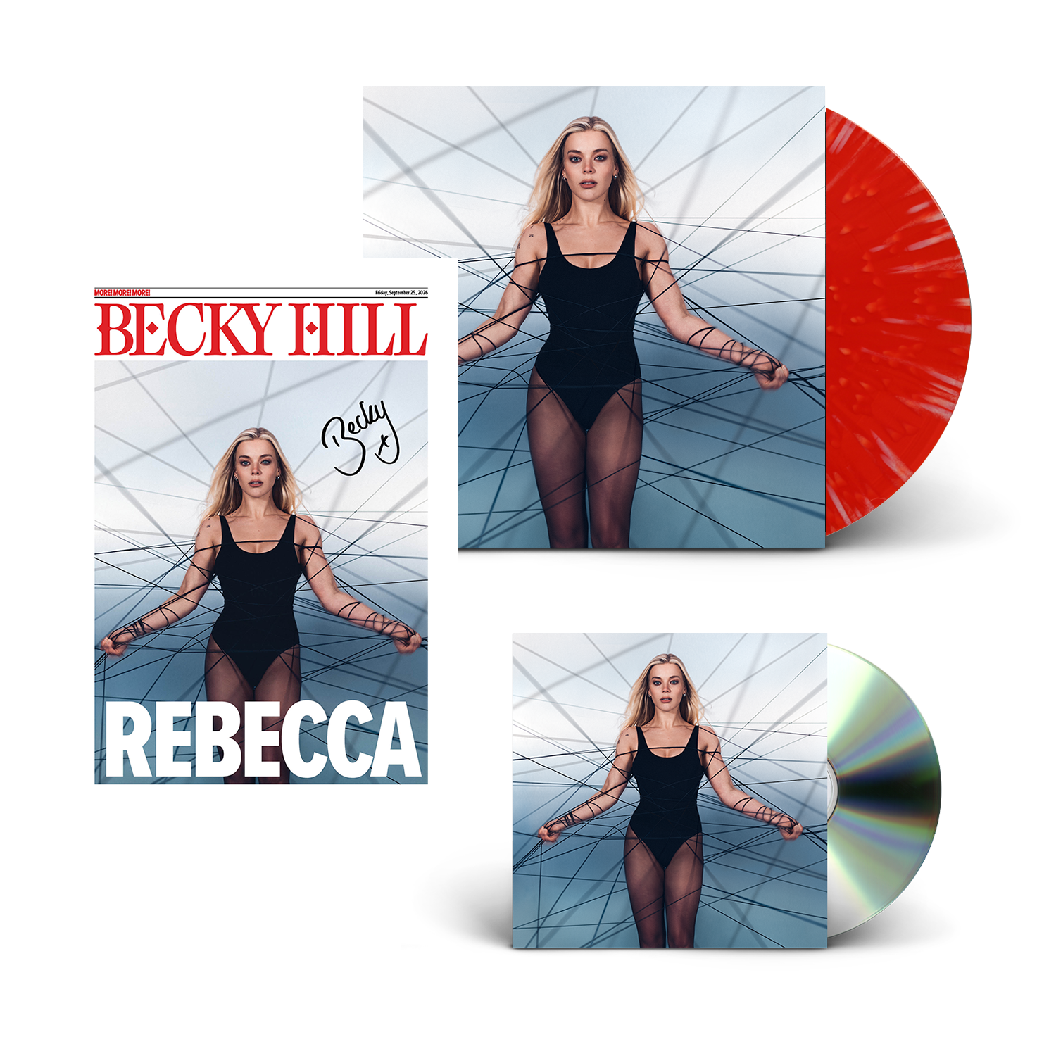 REBECCA Ltd. Edition Numbered Red Splatter Vinyl & CD Bundle