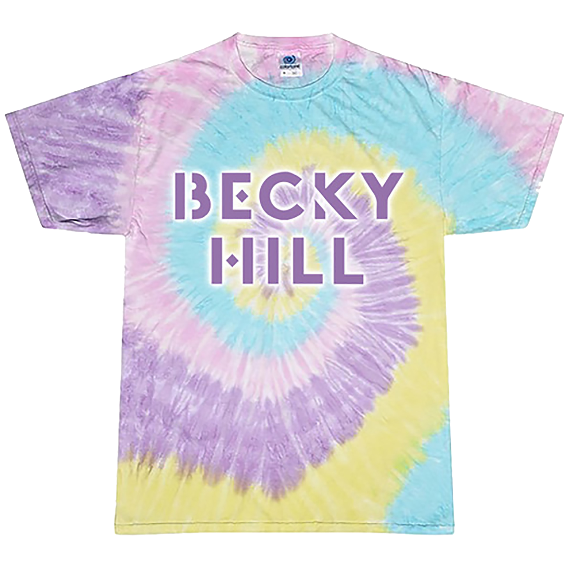 Becky Hill - Tie Dye 'Becky Hill Logo' Design on Jellybean Tie Dye T-shirt